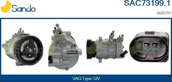 Sando SAC73199.1 - Компрессор кондиционера autospares.lv