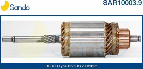 Sando SAR10003.9 - Якорь, стартер autospares.lv