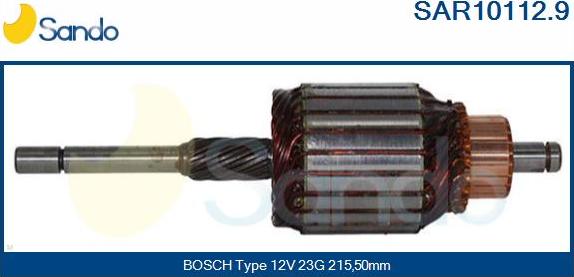 Sando SAR10112.9 - Якорь, стартер autospares.lv