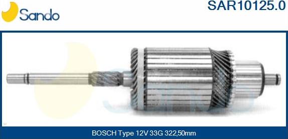 Sando SAR10125.0 - Якорь, стартер autospares.lv