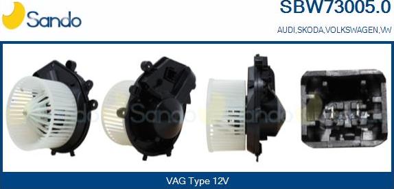 Sando SBW73005.0 - Вентилятор салона autospares.lv