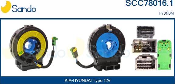 Sando SCC78016.1 - Витая пружина, подушка безопасности autospares.lv