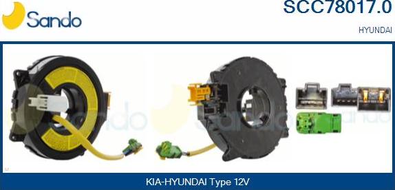 Sando SCC78017.0 - Витая пружина, подушка безопасности autospares.lv