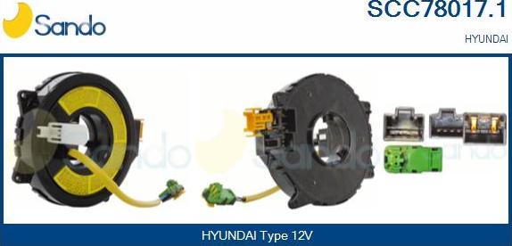 Sando SCC78017.1 - Витая пружина, подушка безопасности autospares.lv