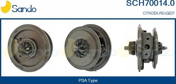 Sando SCH70014.0 - Картридж турбины, группа корпуса компрессора autospares.lv