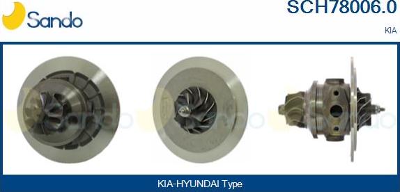 Sando SCH78006.0 - Картридж турбины, группа корпуса компрессора autospares.lv