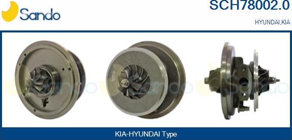 Sando SCH78002.0 - Картридж турбины, группа корпуса компрессора autospares.lv