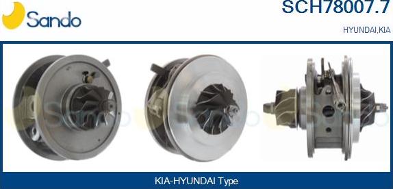 Sando SCH78007.7 - Картридж турбины, группа корпуса компрессора autospares.lv