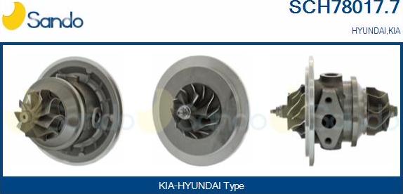 Sando SCH78017.7 - Картридж турбины, группа корпуса компрессора autospares.lv