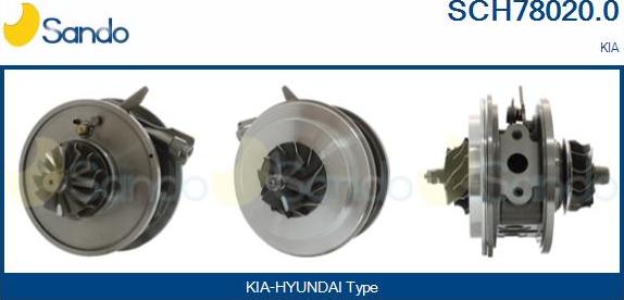 Sando SCH78020.0 - Картридж турбины, группа корпуса компрессора autospares.lv