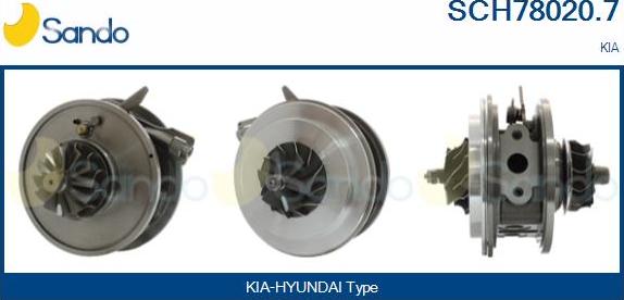 Sando SCH78020.7 - Картридж турбины, группа корпуса компрессора autospares.lv