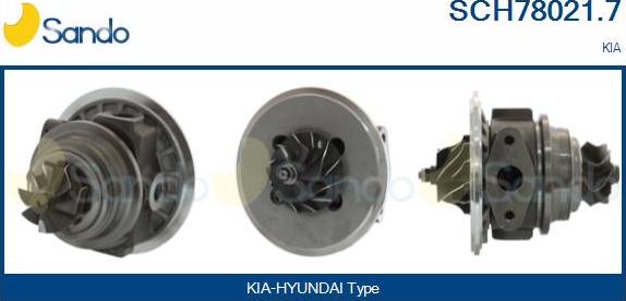 Sando SCH78021.7 - Картридж турбины, группа корпуса компрессора autospares.lv