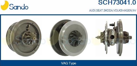 Sando SCH73041.0 - Картридж турбины, группа корпуса компрессора autospares.lv