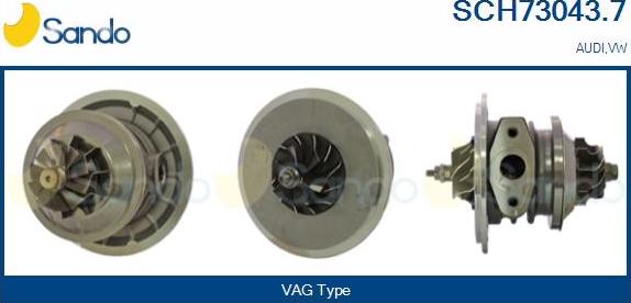 Sando SCH73043.7 - Картридж турбины, группа корпуса компрессора autospares.lv