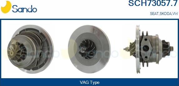 Sando SCH73057.7 - Картридж турбины, группа корпуса компрессора autospares.lv