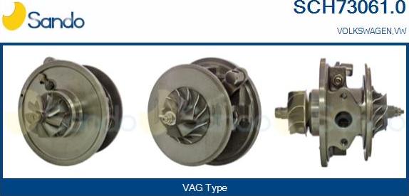 Sando SCH73061.0 - Картридж турбины, группа корпуса компрессора autospares.lv