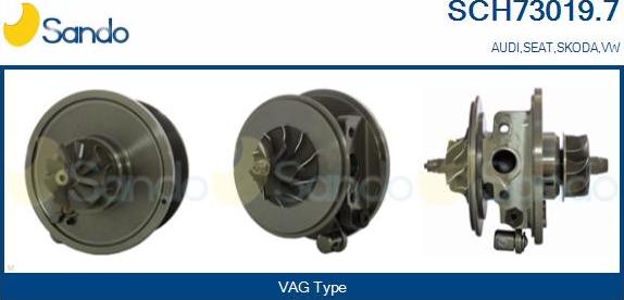 Sando SCH73019.7 - Картридж турбины, группа корпуса компрессора autospares.lv