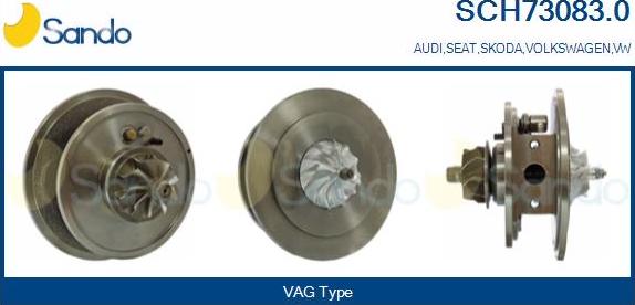 Sando SCH73083.0 - Картридж турбины, группа корпуса компрессора autospares.lv