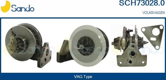 Sando SCH73028.0 - Картридж турбины, группа корпуса компрессора autospares.lv