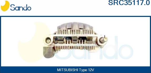 Sando SRC35117.0 - Выпрямитель, диодный мост, генератор autospares.lv