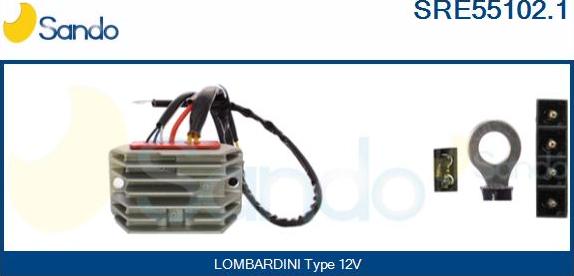 Sando SRE55102.1 - Регулятор напряжения, генератор autospares.lv