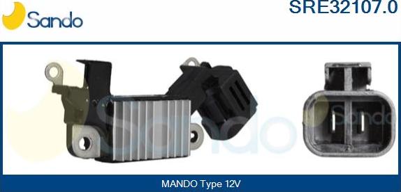 Sando SRE32107.0 - Регулятор напряжения, генератор autospares.lv