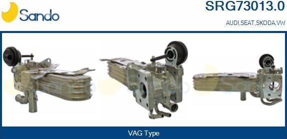 Sando SRG73013.0 - Радиатор, рециркуляция ОГ autospares.lv