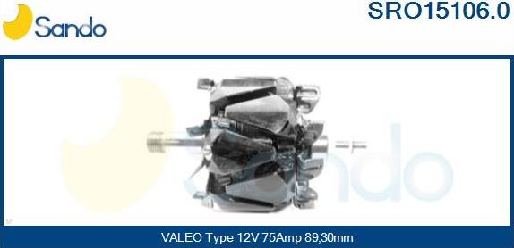 Sando SRO15106.0 - Ротор, генератор autospares.lv