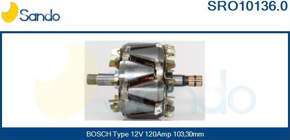 Sando SRO10136.0 - Ротор, генератор autospares.lv