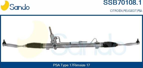 Sando SSB70108.1 - Рулевой механизм, рейка autospares.lv