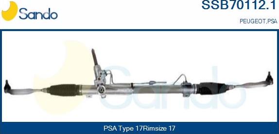 Sando SSB70112.1 - Рулевой механизм, рейка autospares.lv