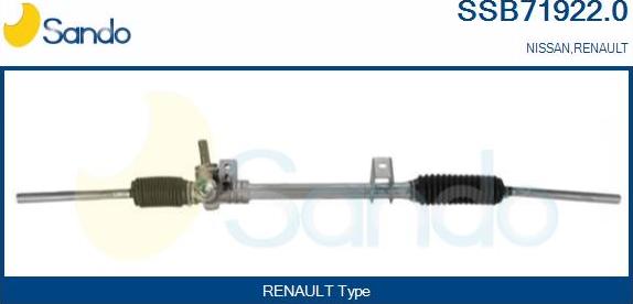 Sando SSB71922.0 - Рулевой механизм, рейка autospares.lv