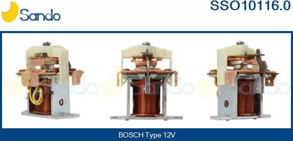 Sando SSO10116.0 - Тяговое реле, соленоид, стартер autospares.lv