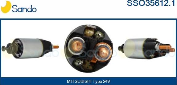 Sando SSO35612.1 - Тяговое реле, соленоид, стартер autospares.lv