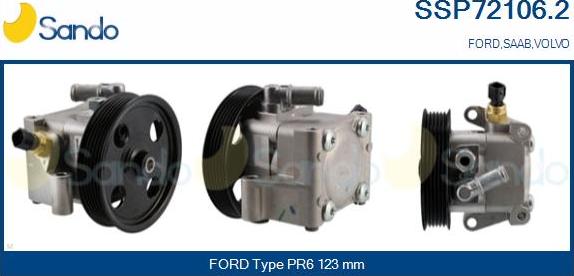 Sando SSP72106.2 - Гидравлический насос, рулевое управление, ГУР autospares.lv