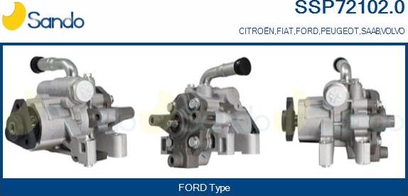 Sando SSP72102.0 - Гидравлический насос, рулевое управление, ГУР autospares.lv