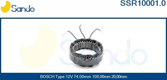 Sando SSR10001.0 - Статор, генератор autospares.lv