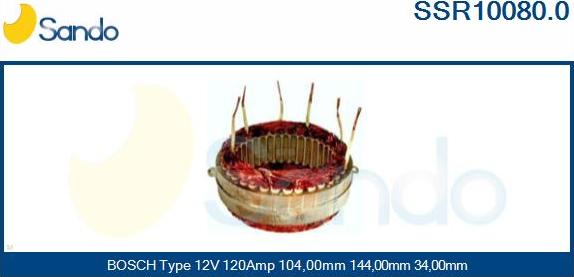 Sando SSR10080.0 - Статор, генератор autospares.lv