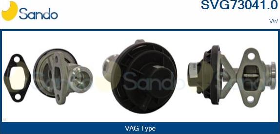 Sando SVG73041.0 - Клапан возврата ОГ autospares.lv