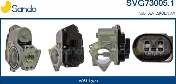 Sando SVG73005.1 - Клапан возврата ОГ autospares.lv