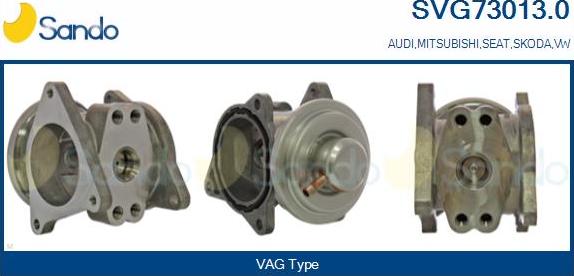 Sando SVG73013.0 - Клапан возврата ОГ autospares.lv