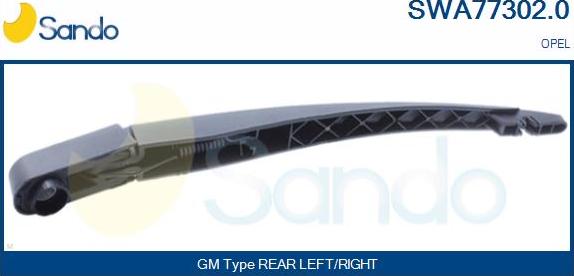 Sando SWA77302.0 - Рычаг стеклоочистителя, система очистки окон autospares.lv