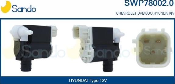 Sando SWP78002.0 - Водяной насос, система очистки окон autospares.lv