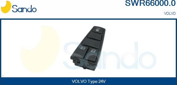 Sando SWR66000.0 - Выключатель, стеклоподъемник autospares.lv