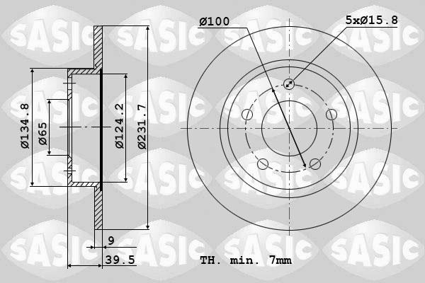 Sasic 9004589J - Тормозной диск autospares.lv