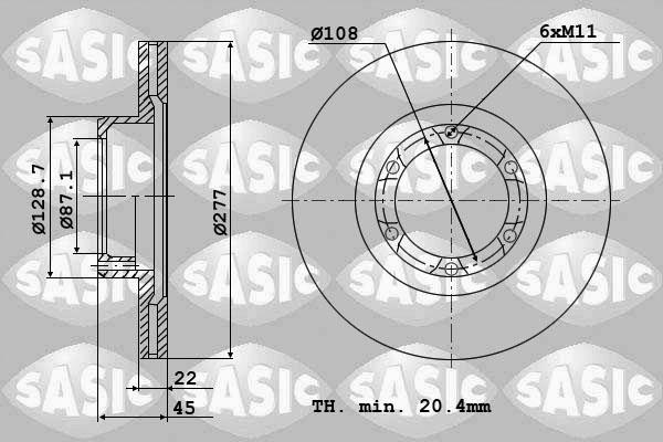 Sasic 9004849J - Тормозной диск autospares.lv