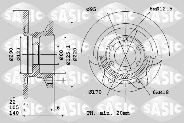 Sasic 9004809J - Тормозной диск autospares.lv