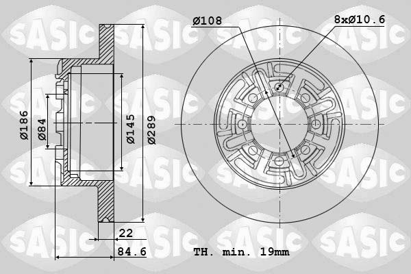 Sasic 9004810J - Тормозной диск autospares.lv