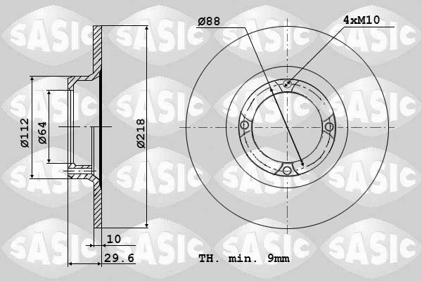 Sasic 9004348J - Тормозной диск autospares.lv