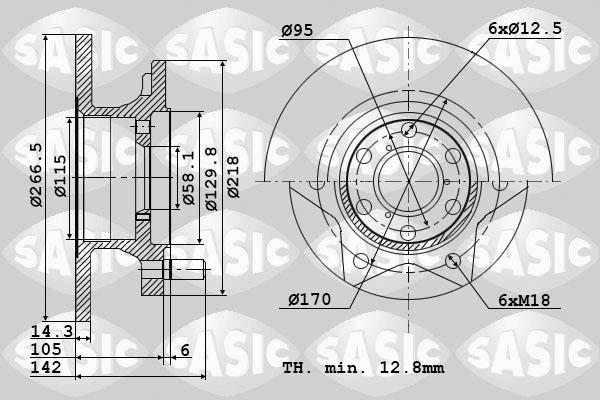 Sasic 9004293J - Тормозной диск autospares.lv